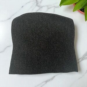 Banana Republic Strapless Top – Black with Silver, Size Large